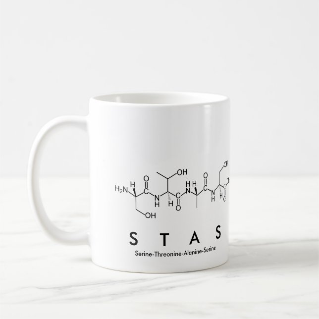 Caneca De Café Stas peptide name (Esquerda)