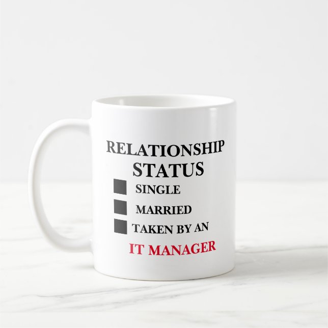 Caneca De Café Status de Relacionamento Gerente de TI  (Esquerda)