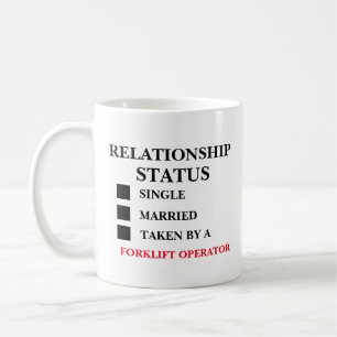 Caneca De Café Status de Relacionamento Operador de Empilhadeira 