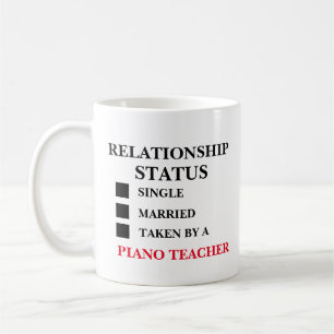 Caneca De Café Status de Relacionamento Professor de Piano