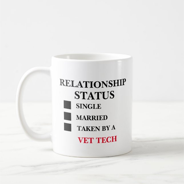 Caneca De Café Status de Relacionamento Técnico Veterinário (Esquerda)