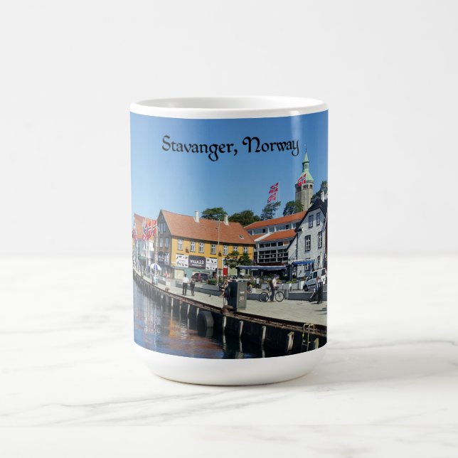 Caneca De Café Stavanger, fotografia cênica da Noruega, (Centro)