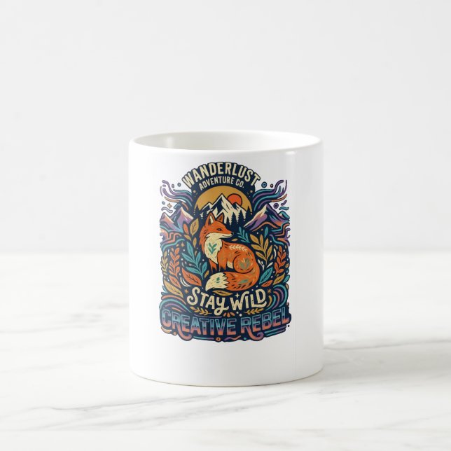 Caneca De Café Stay Wild – Free Spirit for Adventurous Souls (Centro)