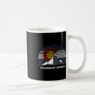 Caneca De Café Steamboat Springs, Colorado X Bandeira Co Mtn Topo