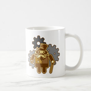 Caneca De Café Steampunk Android