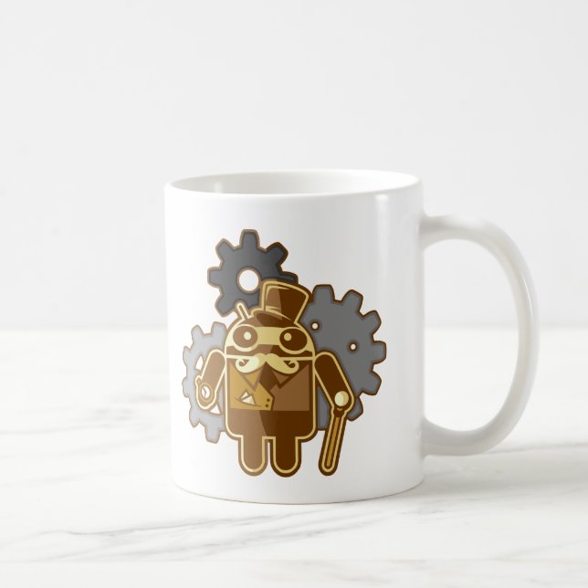 Caneca De Café Steampunk Android (Direita)