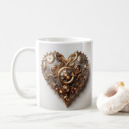 Caneca De Café Steampunk Elegant Clockwork Gear Heart