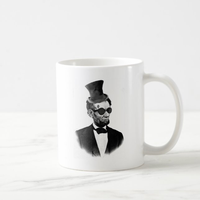 Caneca De Café Steampunk Lincoln (Direita)