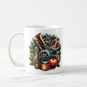 Caneca De Café Steampunk Rosh Hashanah