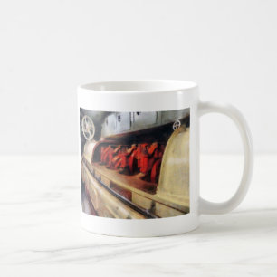 Caneca De Café Steampunk - Sala de Máquinas Traseira em Submarino