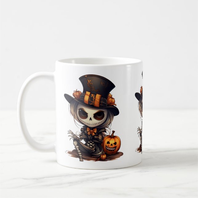 Caneca De Café Steampunk Skeleton Mug (Esquerda)