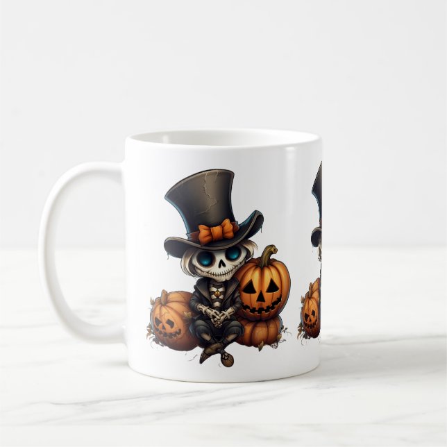 Caneca De Café Steampunk Skeleton Mug (Esquerda)