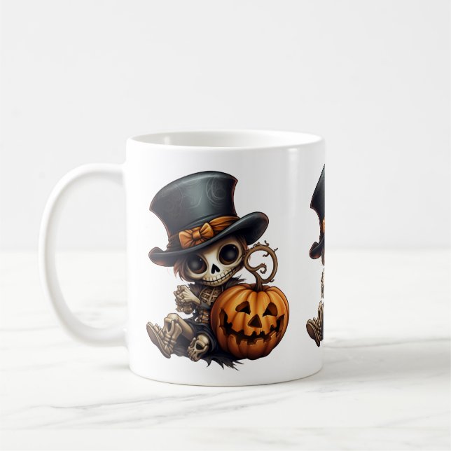 Caneca De Café Steampunk Skeleton Mug (Esquerda)