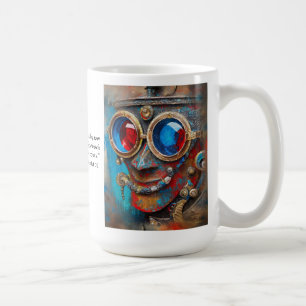 Caneca De Café Steampunk The Tin Man Retrait com Citação