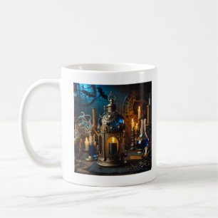 Caneca De Café Steampunk Victorian Gothsts Lanterna