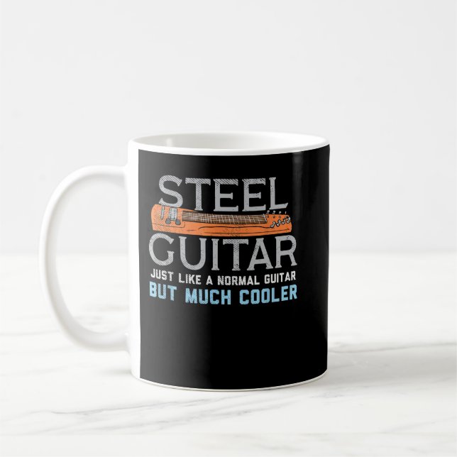 Caneca De Café Steel Guitar Para o Guitarrista (Esquerda)