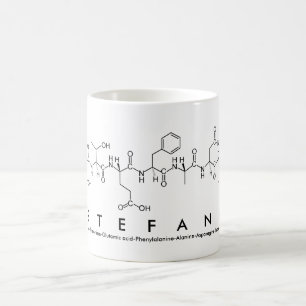 Caneca De Café Stefani peptide name mug