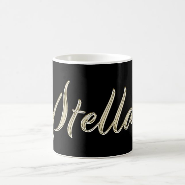 Caneca De Café Stella white gold Handwriting Tasse Kaffeetasse (Centro)