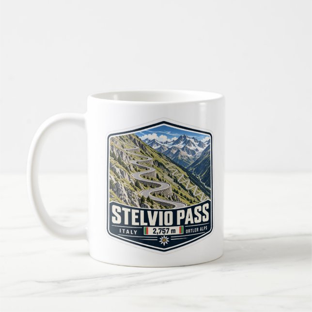 Caneca De Café Stelvio Pass – Passo dello Stelvio (Esquerda)