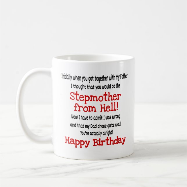 Caneca De Café  Stepfme Do Belo Aniversário Engraçado  (Esquerda)