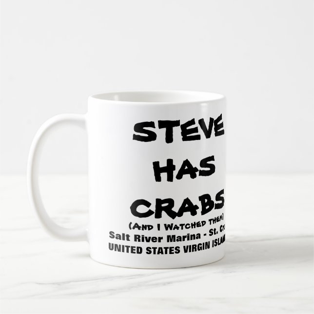 CANECA DE CAFÉ STEVE TEM CARANGUEJOS (Esquerda)