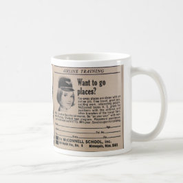 Caneca De Café Stewardess do vintage