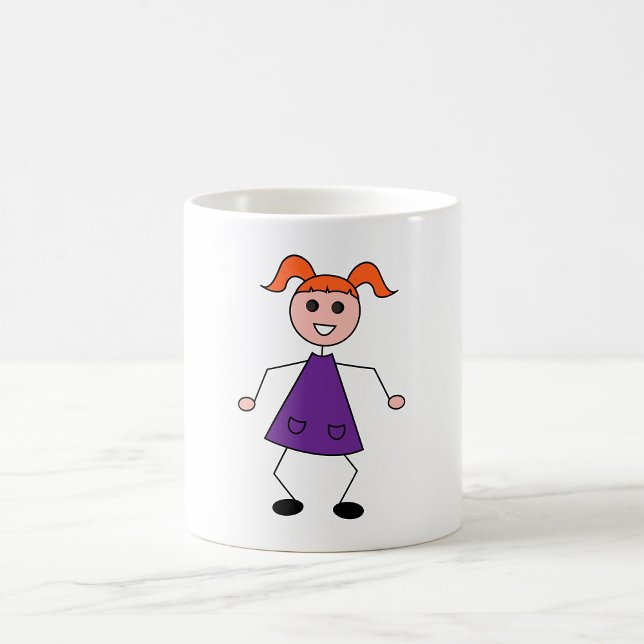 Caneca De Café Stick Girl (Criador carregado)