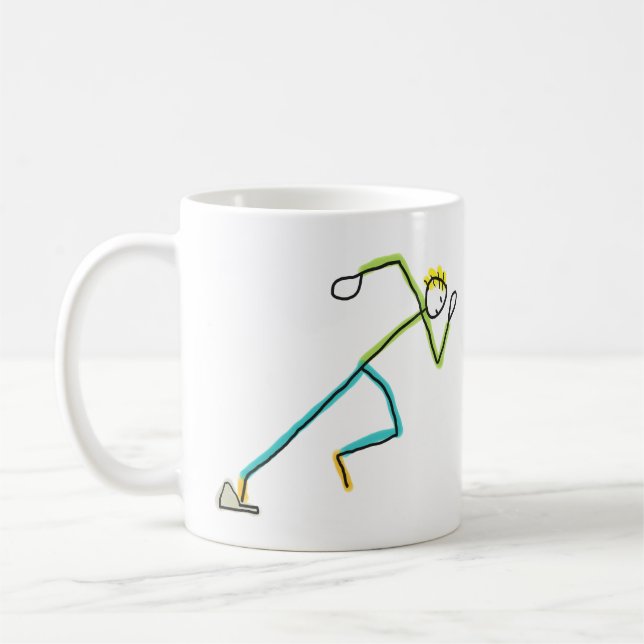 Caneca De Café Stickman Corredor (Esquerda)