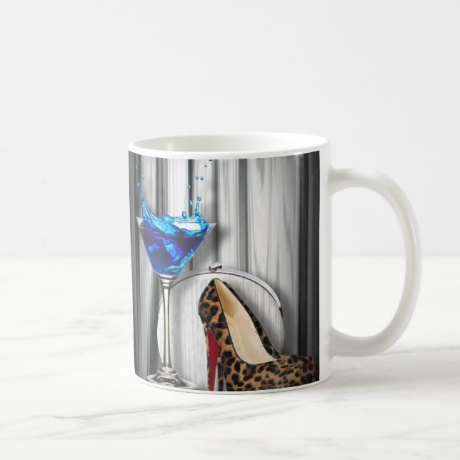 Caneca De Café stilletos da menina de cocktail de martini do (Direita)
