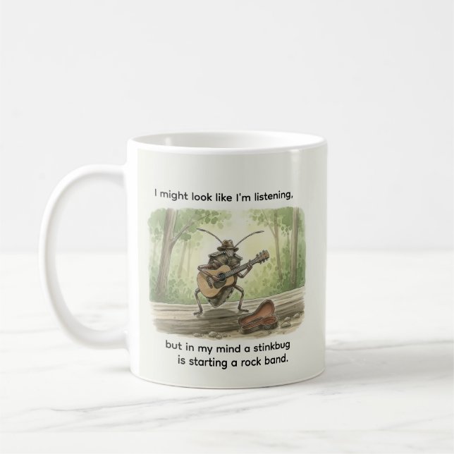 Caneca De Café Stink Bug Gifts Funny Brown Marmorated Stinkbug  (Esquerda)