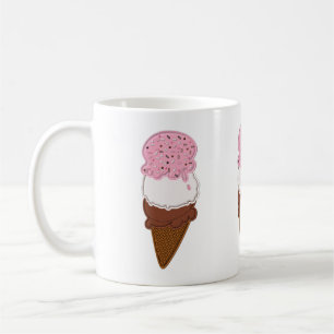 Caneca De Café Stitch-Neapolitan-Gelado-Gelado-Cones-2-11oz MUG