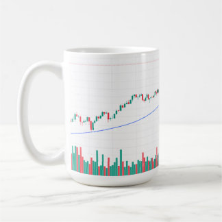 Caneca De Café "Stock Market Candlestick Chart Design em um