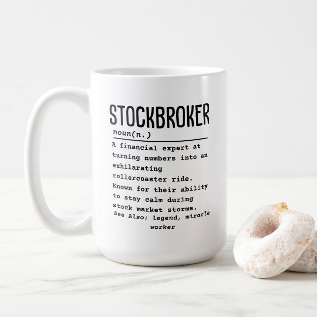 Caneca De Café Stockbroker (Com Donut)