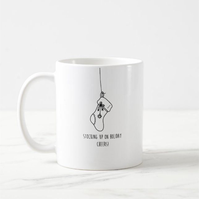 Caneca De Café Stocking up on holiday cheers! (Esquerda)