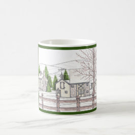 Caneca De Café Stone Barn Dark Green 11oz Mug