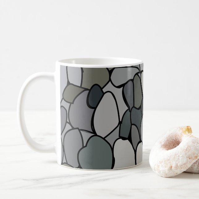 Caneca De Café Stone Pebbles Moderno (Com Donut)