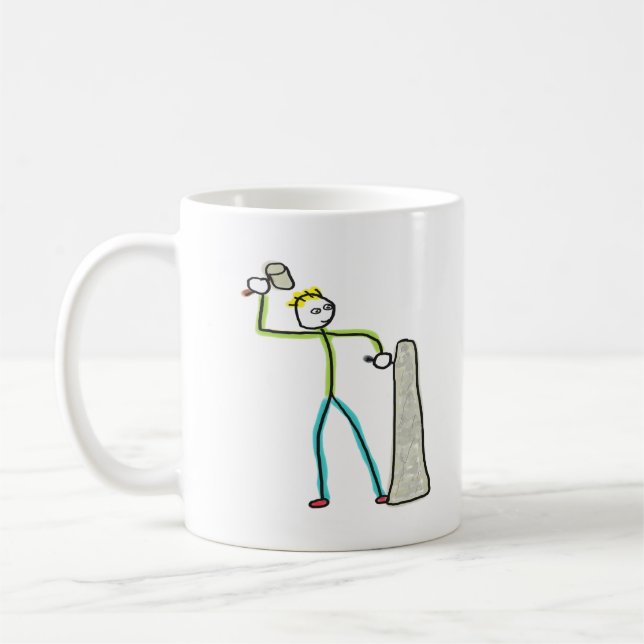 Caneca De Café Stonemason Stickman (Esquerda)