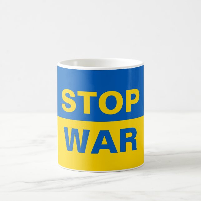 Caneca De Café Stop War Ucrânia Ucraniano (Centro)