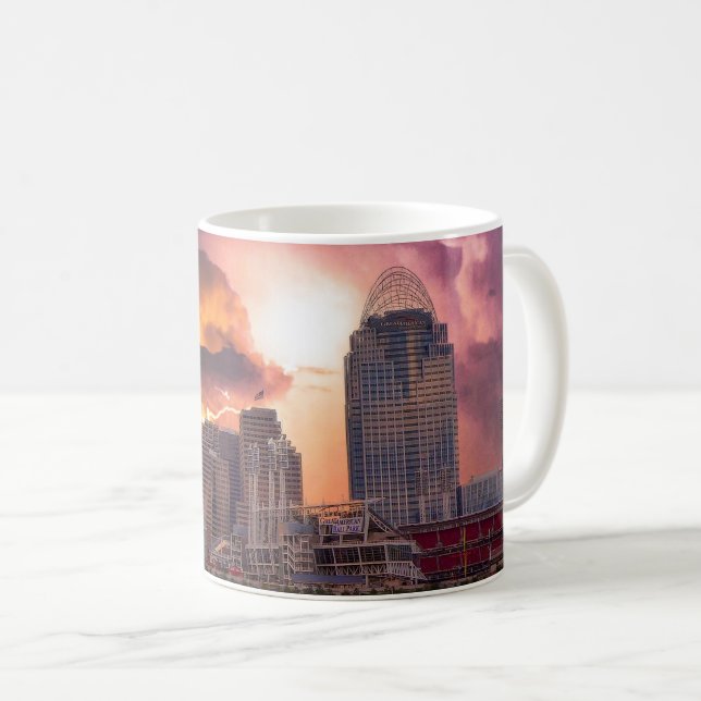 Caneca De Café Stormy Cincinnati Excelente American Ball Park (Frente Esquerda)
