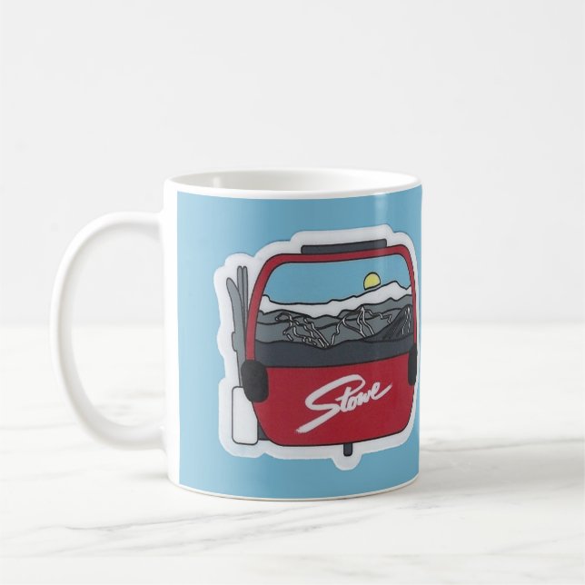 Caneca De Café Stowe VT Skiing  Mug (Esquerda)