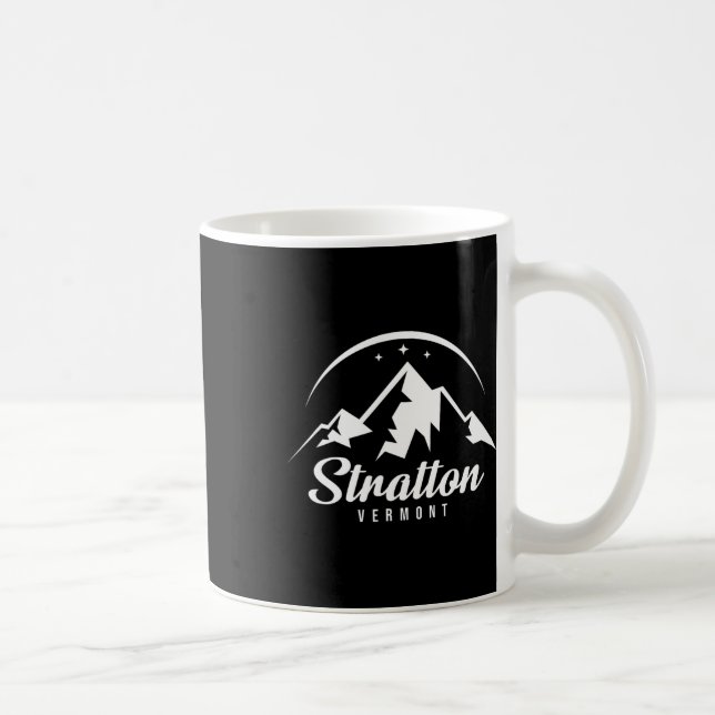 Caneca De Café Stratton Vermont Ski Resort Skiing Snowboard (Direita)