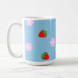 Caneca De Café Strawberries & Flowers