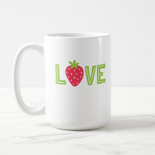 Caneca De Café Strawberry Love Mug (Esquerda)