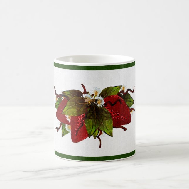 Caneca De Café Strawberry Patch Designer Mug (Centro)