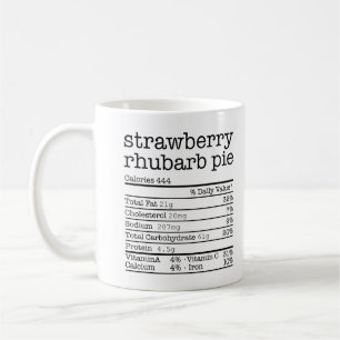 Caneca De Café Strawberry Rhubarb Pie Nutrition Fact Thanksgiving