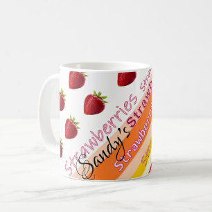 Caneca De Café Strawberry Stripe Mug