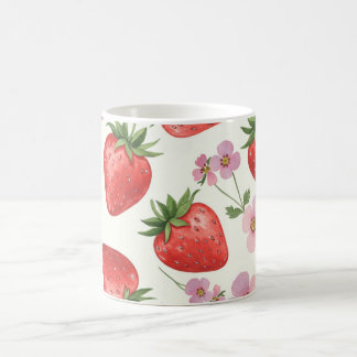 Caneca De Café Strawberry Watercolor Mug