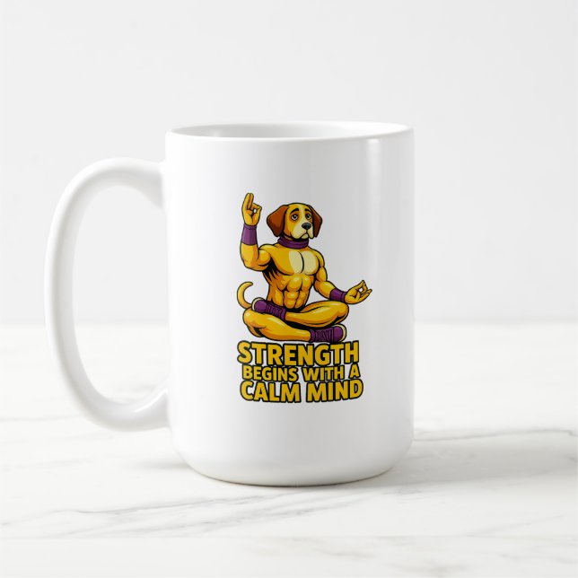 Caneca De Café Strength Begins with a Calm Mind (Esquerda)