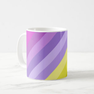 Caneca De Café Striped, brilhante