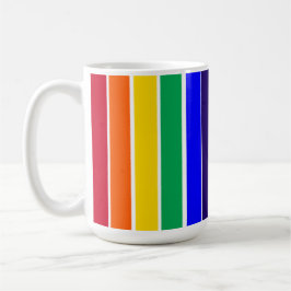 Caneca De Café Stripes Arco-íris